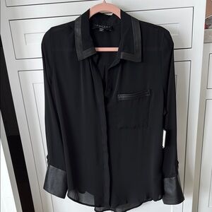 Black Sheer Top by  Laundry